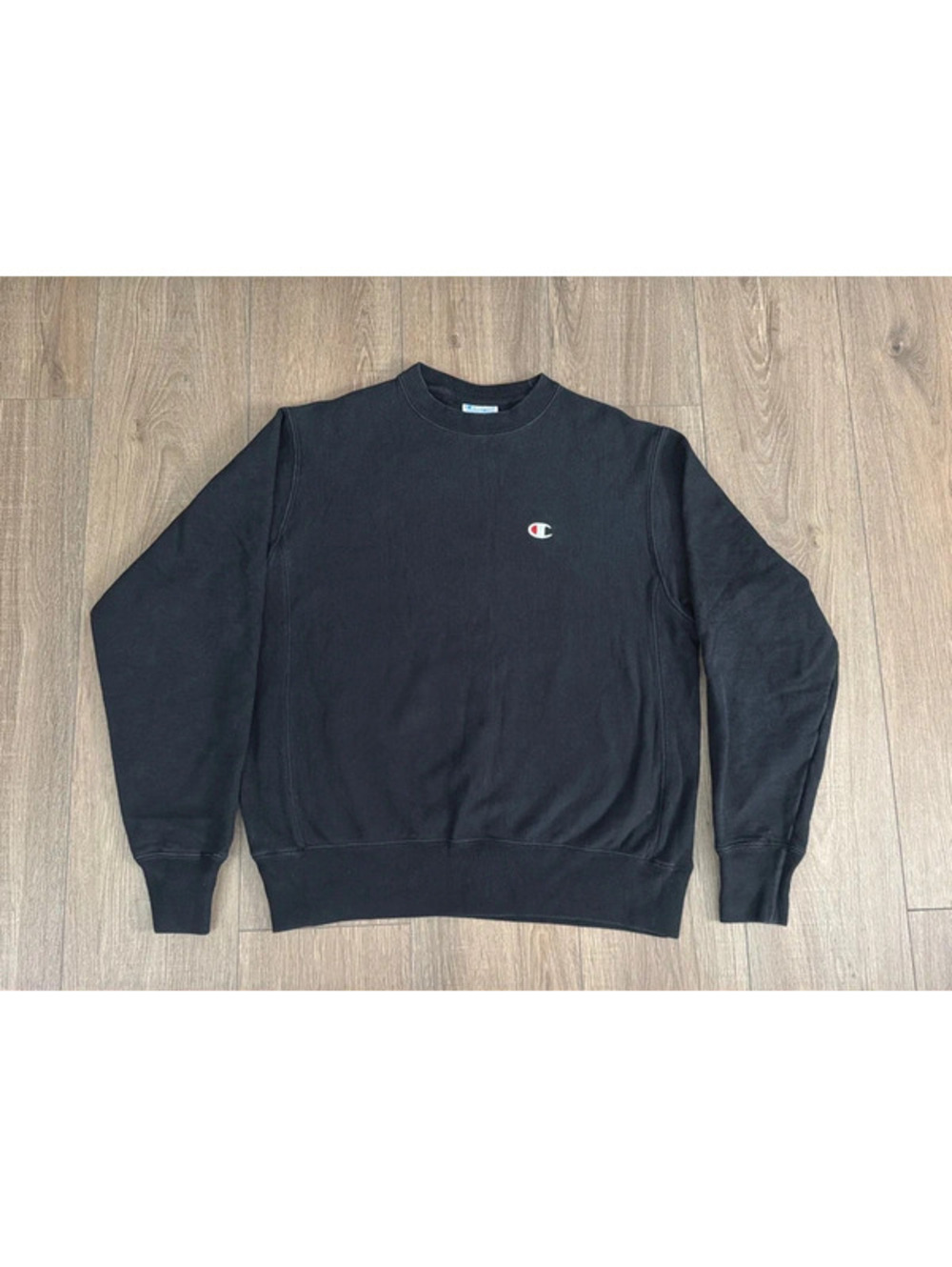 Champion Reverse Weave Crewneck Black Sweatshirt - Size M